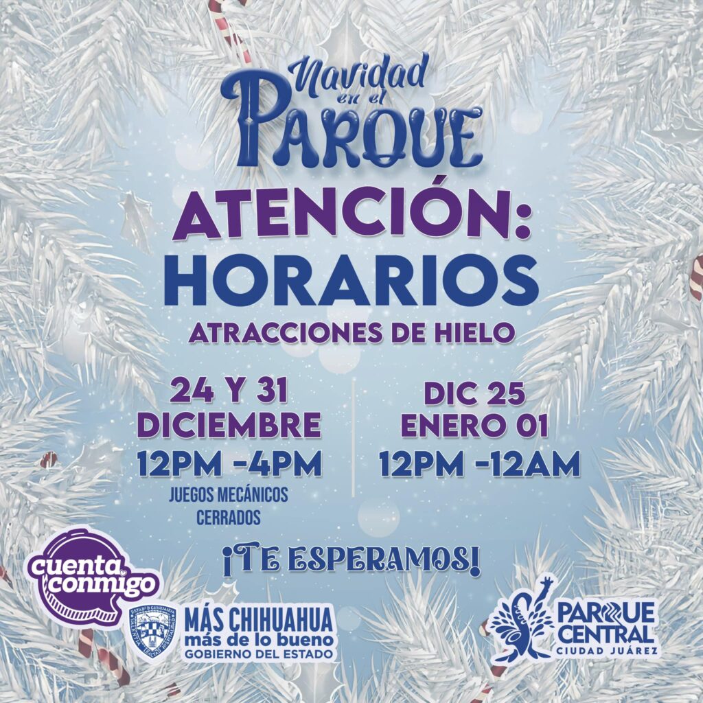 PARQUE CENTRAL OFRECERÁ HORARIOS ESPECIALES DURANTE LAS FIESTAS NAVIDEÑAS; ESTARÁ ABIERTO EL 25 DE DICIEMBRE Y EL 1 DE ENERO