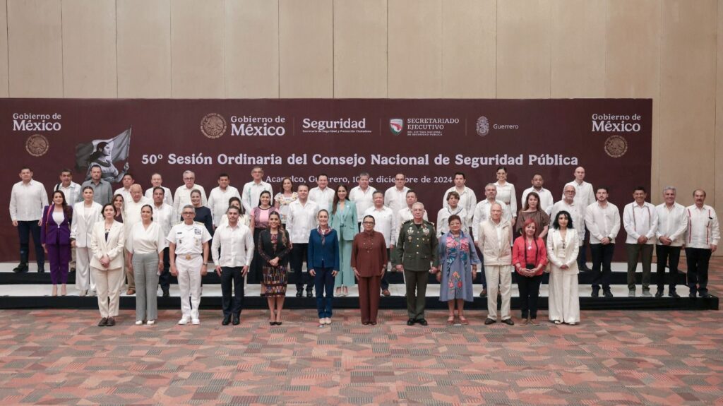 ASISTE MARU CAMPOS EN SESIÓN DEL CONSEJO NACIONAL DE SEGURIDAD PÚBLICA ENCABEZADA POR CLAUDIA SHEINBAUM