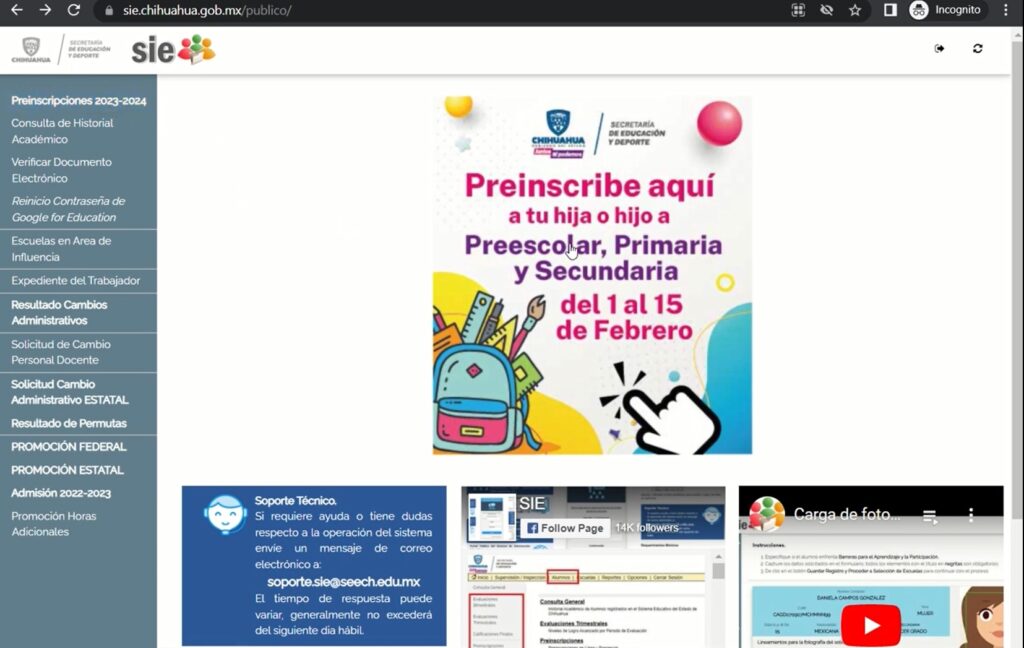 Preinscripciones para el ciclo escolar 2025-2026 arrancan el 4 de febrero a través del SIE; se esperan más de 50 mil estudiantes en la zona norte