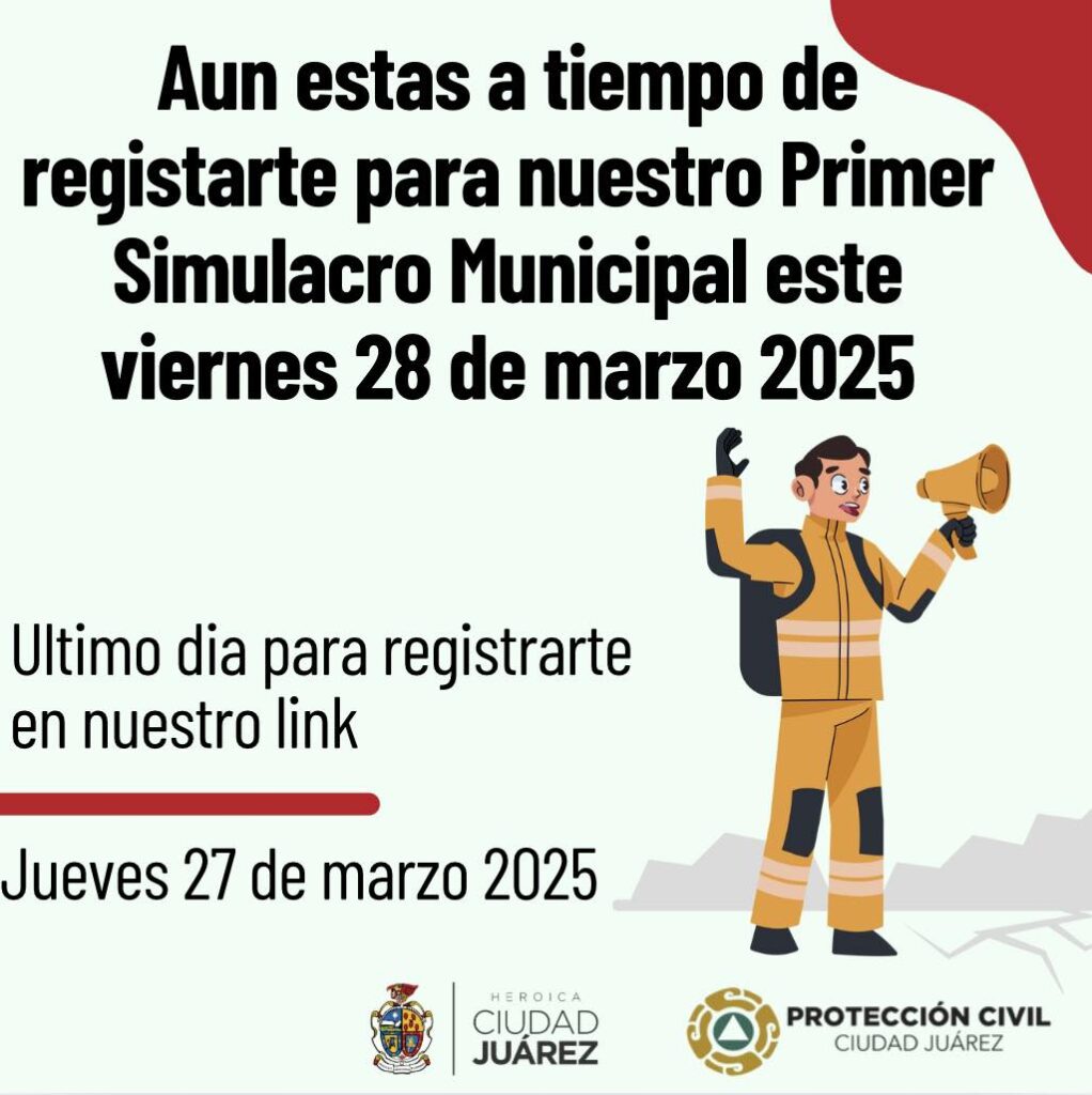 PREPÁRESE Y PARTICIPE, EL PRÓXIMO VIERNES 28, SIMULACRO DE TERREMOTO, ORGANIZADO POR PROTECCIÓN CIVIL