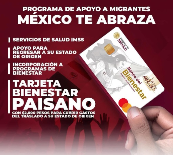 TARJETA BIENESTAR PAISANO ES EL APOYO MÁS DEMANDADO POR CONNACIONALES RETORNADOS