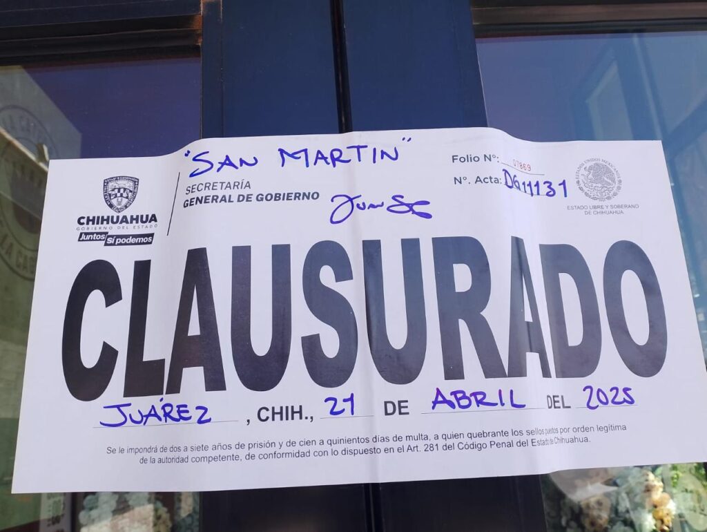 Continúan establecimientos de bebidas alcohólicas de Juárez liderando clausuras a nivel estatal