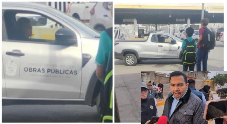 INVESTIGA AYUNTAMIENTO A EMPLEADO DE OBRAS PÚBLICAS CAPTADO RECOGIENDO A NIÑOS DE UNA ESCUELA, EN VEHÍCULO DE LA DEPENDENCIA