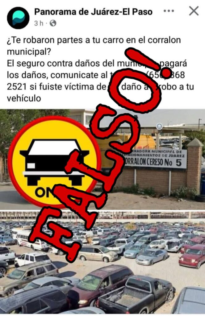 NO HAY ROBOS EN LOS CORRALONES, EXISTE UN SEGURO QUE GARANTIZA PERDIDAS EN LOS AUTOS RESGUARDADOS, ASEGURA FLORES CASTAÑEDA