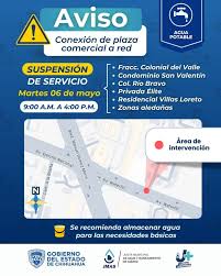 J+ CONECTARÁ PLAZA COMERCIAL A LA RED GENERAL DE AGUA POTABLE ESTE MARTES; HABRÁ SUSPENSIÓN DEL SERVICIO EN SEIS FRACCIONAMIENTOS